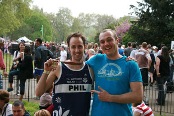 Phil and Adrian at the Marathon